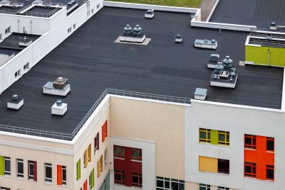 Rubber Roofs on Flat Commercial Buildings